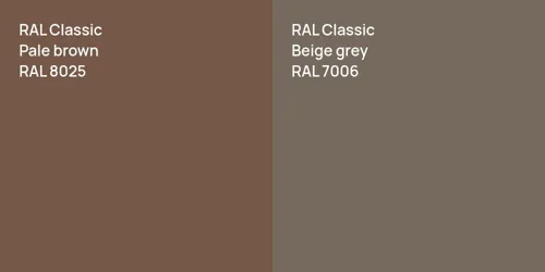 RAL 8025  Pale brown vs RAL 7006  Beige grey