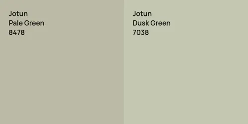 8478 Pale Green vs 7038 Dusk Green