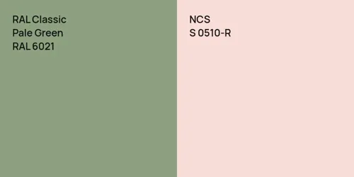 RAL 6021 Pale Green vs S 0510-R 