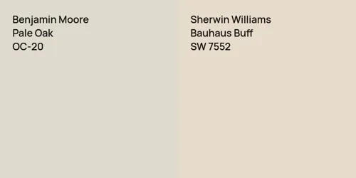 OC-20 Pale Oak vs SW 7552 Bauhaus Buff