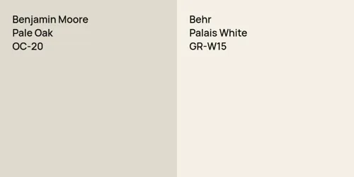 OC-20 Pale Oak vs GR-W15 Palais White