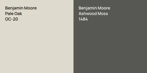 OC-20 Pale Oak vs 1484 Ashwood Moss