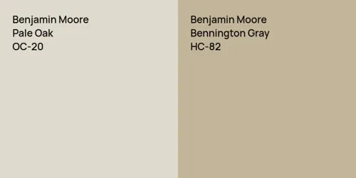 OC-20 Pale Oak vs HC-82 Bennington Gray