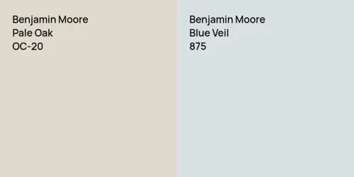 OC-20 Pale Oak vs 875 Blue Veil