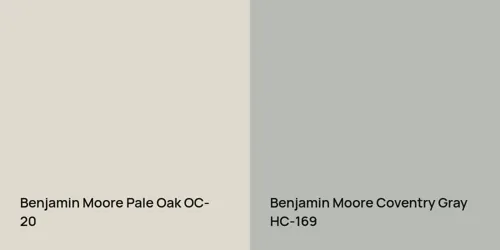 OC-20 Pale Oak vs HC-169 Coventry Gray