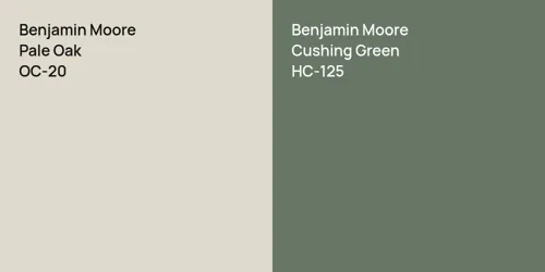 OC-20 Pale Oak vs HC-125 Cushing Green