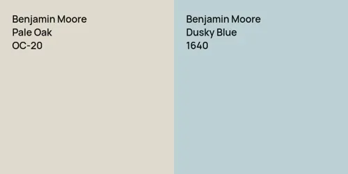 OC-20 Pale Oak vs 1640 Dusky Blue