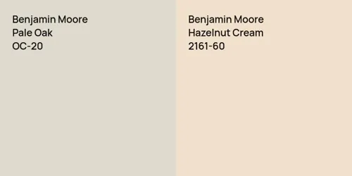 OC-20 Pale Oak vs 2161-60 Hazelnut Cream