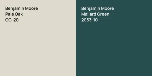 OC-20 Pale Oak vs 2053-10 Mallard Green