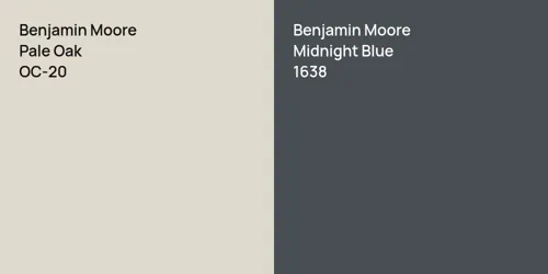 OC-20 Pale Oak vs 1638 Midnight Blue