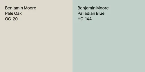 OC-20 Pale Oak vs HC-144 Palladian Blue