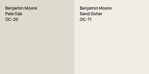 OC-20 Pale Oak vs OC-71 Sand Dollar