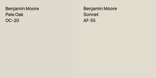 OC-20 Pale Oak vs AF-55 Sonnet