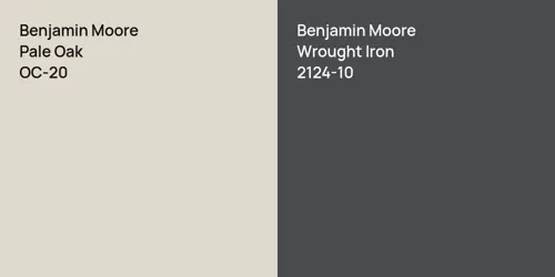 OC-20 Pale Oak vs 2124-10 Wrought Iron