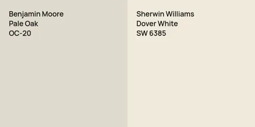 OC-20 Pale Oak vs SW 6385 Dover White