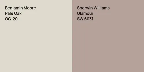 OC-20 Pale Oak vs SW 6031 Glamour