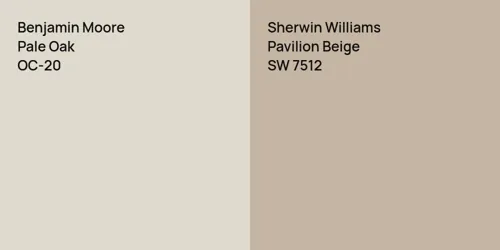 OC-20 Pale Oak vs SW 7512 Pavilion Beige