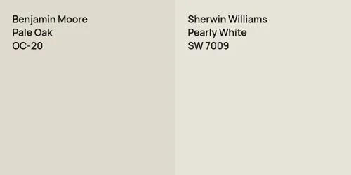 OC-20 Pale Oak vs SW 7009 Pearly White