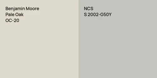 OC-20 Pale Oak vs S 2002-G50Y 