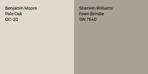 OC-20 Pale Oak vs SW 7640 Fawn Brindle