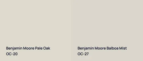 OC-20 Pale Oak vs OC-27 Balboa Mist