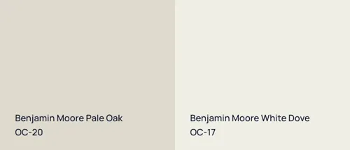 OC-20 Pale Oak vs OC-17 White Dove