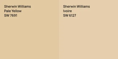 SW 7691 Pale Yellow vs SW 6127 Ivoire