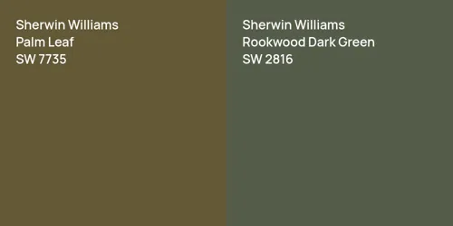 SW 7735 Palm Leaf vs SW 2816 Rookwood Dark Green