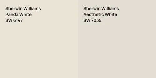 SW 6147 Panda White vs SW 7035 Aesthetic White