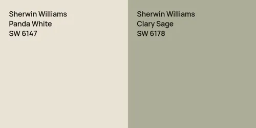 SW 6147 Panda White vs SW 6178 Clary Sage