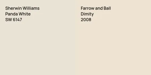 SW 6147 Panda White vs 2008 Dimity