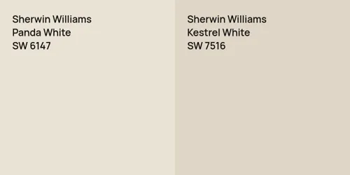 SW 6147 Panda White vs SW 7516 Kestrel White