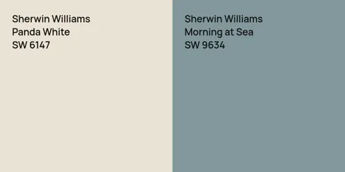 SW 6147 Panda White vs SW 9634 Morning at Sea