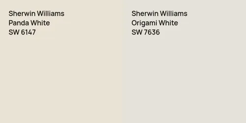 SW 6147 Panda White vs SW 7636 Origami White