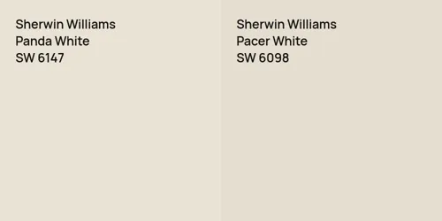 SW 6147 Panda White vs SW 6098 Pacer White