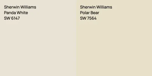 SW 6147 Panda White vs SW 7564 Polar Bear