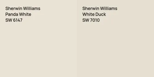 SW 6147 Panda White vs SW 7010 White Duck