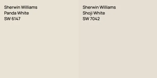 SW 6147 Panda White vs SW 7042 Shoji White