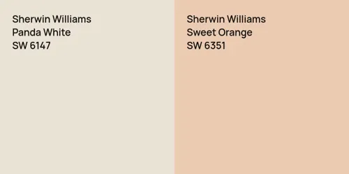 SW 6147 Panda White vs SW 6351 Sweet Orange