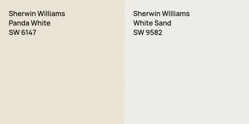 SW 6147 Panda White vs SW 9582 White Sand