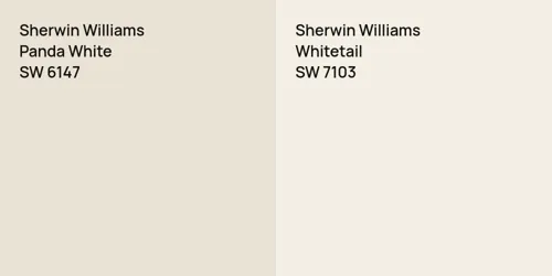 SW 6147 Panda White vs SW 7103 Whitetail