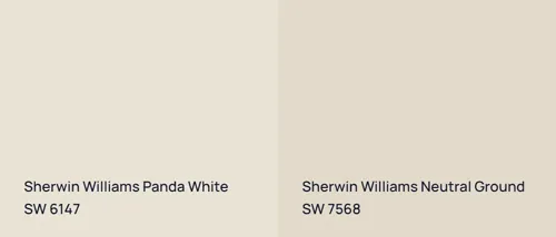 SW 6147 Panda White vs SW 7568 Neutral Ground