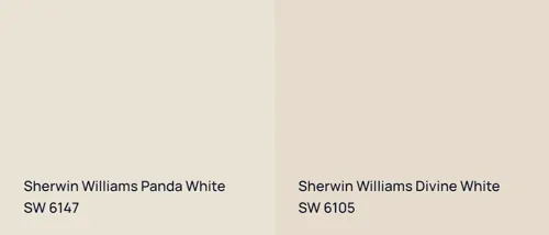 SW 6147 Panda White vs SW 6105 Divine White