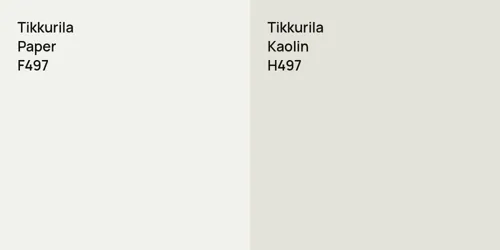 F497 Paper vs H497 Kaolin