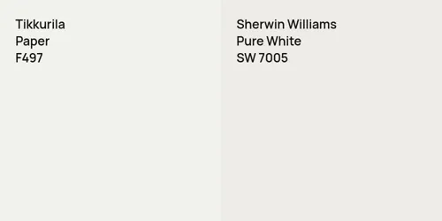 F497 Paper vs SW 7005 Pure White