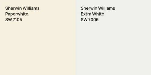 SW 7105 Paperwhite vs SW 7006 Extra White