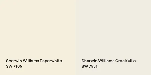 SW 7105 Paperwhite vs SW 7551 Greek Villa