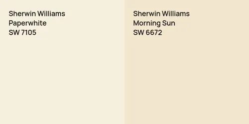 SW 7105 Paperwhite vs SW 6672 Morning Sun