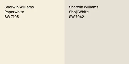 SW 7105 Paperwhite vs SW 7042 Shoji White