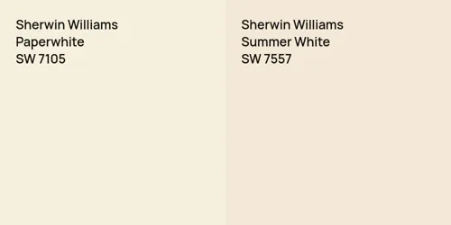 SW 7105 Paperwhite vs SW 7557 Summer White